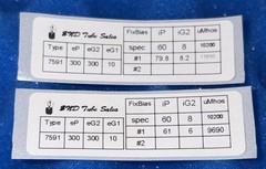TWO Amperex 7591A Tubes / Amplitrex Tested / One SUPER STRONG, Two Good Singles