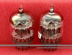 Two GE 6386 Tubes /Amplitrex Tested +100%/D Get /x3 Mica /Black P / Mid 1950’s