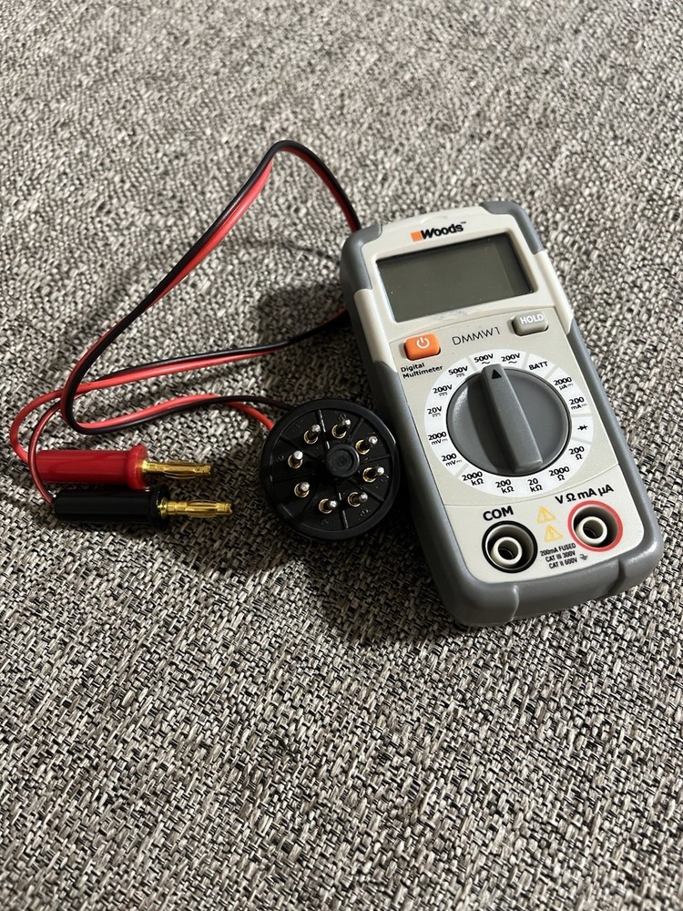 Vacuum Tube Bias Current Probe Tester 8 Pin Socket Cathode CT1-C + Woods DMMW1