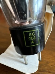 Pair Type VT 37 ST Bottle Globe Black Plate Power Tubes Sylvania SC251A SC966P