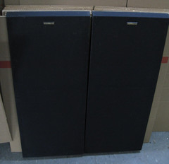PAIR Fisher STV 873 grill frames with grill cloth for speakers 14×33.5
