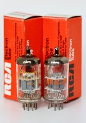 NOS 6DJ8 ECC88 6922 E88CC AMPEREX HOLLAND V-RARE DIMPLE-DISC TUBES MATCHED PAIR