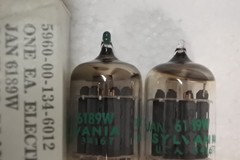 NIB GTE Sylvania Jan 6189W 12AU7 Tubes Matched Pair 2 tubes