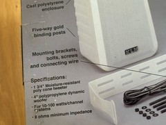 New—KLH 990A-W 100Watt All Purpose Speakers Antique White Indoor Outdoor