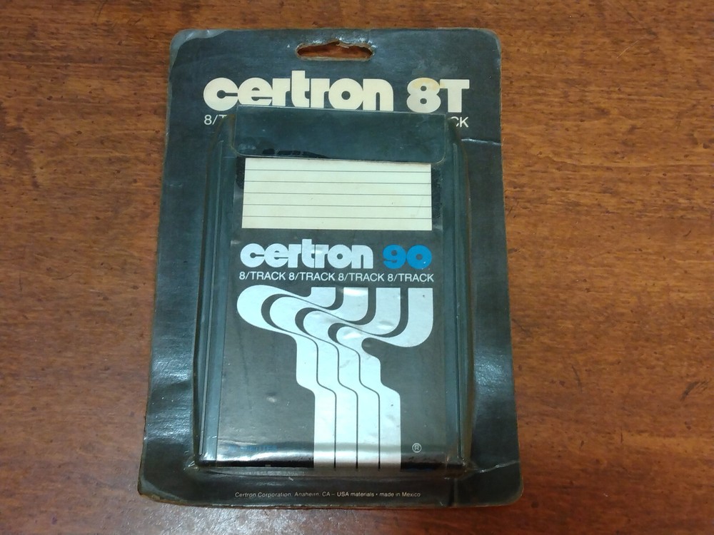 Vintage Certron 90 Minute Blank 8 Track Tape Cartridge NIP