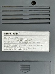 Vintage Radio Shack AM FM Pocket Radio 12-735 Analog Tested Working with Case