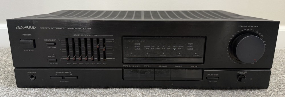 Kenwood KA-88 Stereo Amplifier 120W 7-Band EQ Vintage Hi-Fi Tested – No Remote