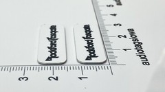 Rockford Fosgate Speaker Badge Logo Custom Made Aluminum Pair SMALL SIZE