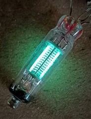 5 pcs used indicators IV-15 / DM160 / 6977 tiny VFD tube Soviet Magic Green Glow