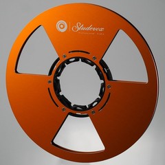 Studevox 10.5″ Edge Polished Orange Aluminium Tape Reel For Reel Tape Recorders