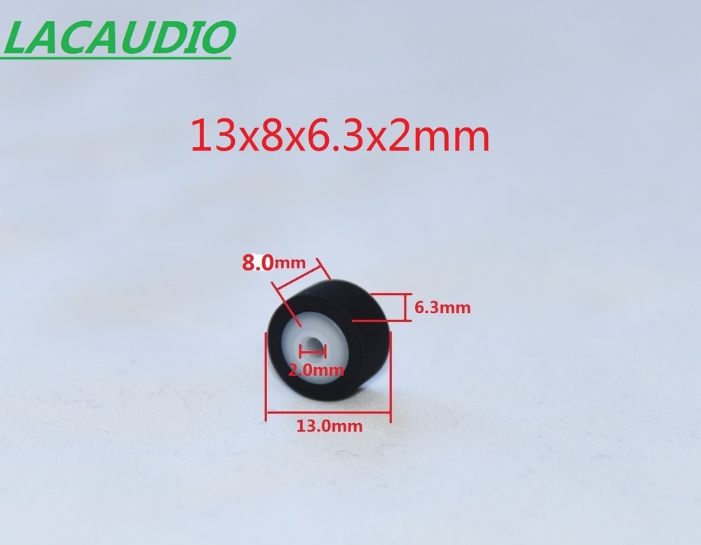 1PCS Pinch roller for most cassette decks and boombox 13x8x2mm Sony Sharp Sanyo