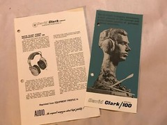 Rare 1960’s DAVID CLARK Model 100 Stereo Headphones Sales Catalog