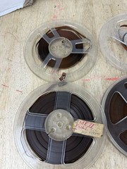 Lot of 11 Vintage Loose Reel to Reel Tapes Irish Scotch Plastic Uptake Reels
