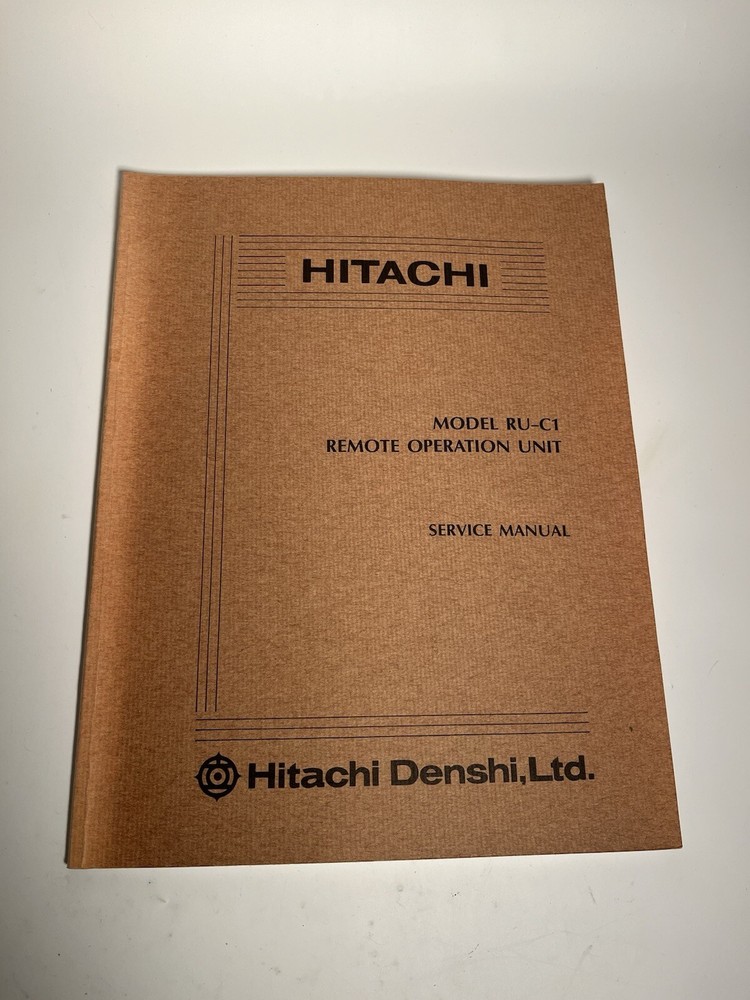 Vntg Manual Hitachi RU-C1 Camera Remote Operation Unit Service Manual Denshi HTF