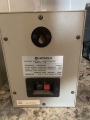 Hitachi 2 Way Speaker System Model HS-J5 Rare Good Working And Nice Condition!