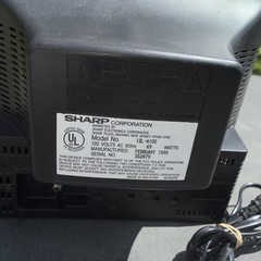 Vintage 1999 Sharp 13L-M100 CRT TV Front Inputs Retro Gaming w Remote & Antenna