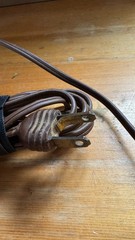 Vintage Tube Radio 2-Pin Power Cord Brown Original 125V