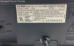 OSP HQ XR-1000 SVG 2555 Black Wired VHS Video Cassette Recorder Not Tested