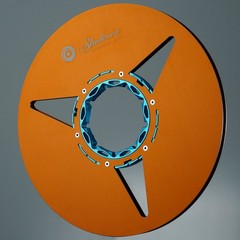 Studevox 10.5″ Polished Orange Aluminium Empty Tape Reel For Reel Tape Recorders