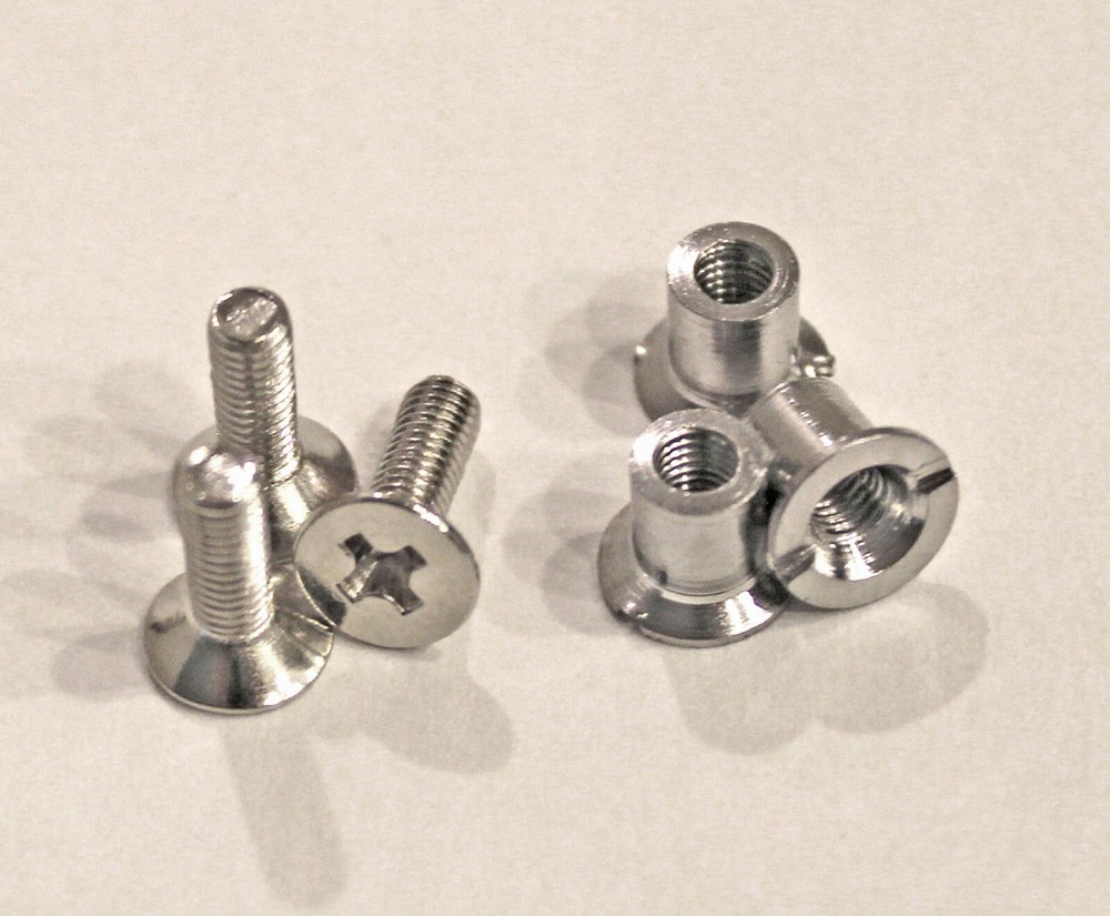 SET OF 3 STEEL BARREL NUTS & SCREWS FOR 10.5″ METAL NAB TAPE REELS