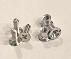SET OF 3 STEEL BARREL NUTS & SCREWS FOR 10.5″ METAL NAB TAPE REELS