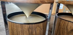 TESTED! Zenith Circle of Sound Speakers with Wood Grain / Round / Retro Omni-VTG