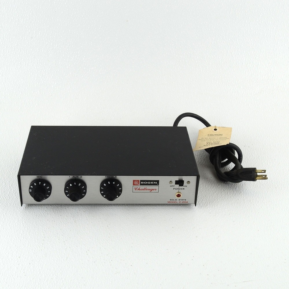 Bogen C20A Vintage 20W Solid State PA Paging Amplifier w/ Box Manual Working