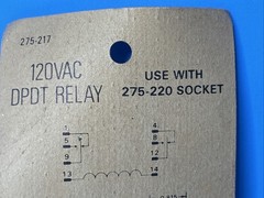 Vtg ARCHER 120VAC DPDT Plug-In Relay #275-217 Radio Shack Tandy NEW NOS FS