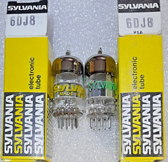 Pair 6DJ8 Sylvania NOS Vacuum Tubes, TV-7D Tested – will combine shipping