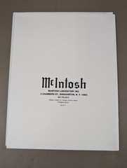 MCINTOSH MR78 SOLID STATE FM TUNER OWNERS MANUAL D0007