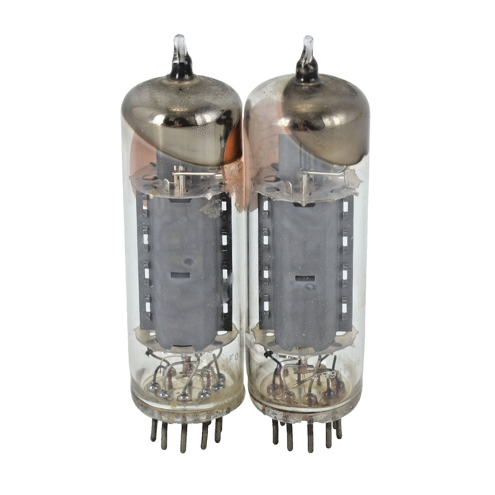 Pair Vintage Brimar England 7189 Vacuum Tubes TV-7 Tested Strong 52 & 56 EL84