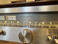 Kenwood KT-7500 AM-FM Stereo Tuner Silver Face w/ Wood Case