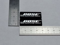 Bose Speaker And Equipment Badge Logo Emblem – Black / Brushed Silver