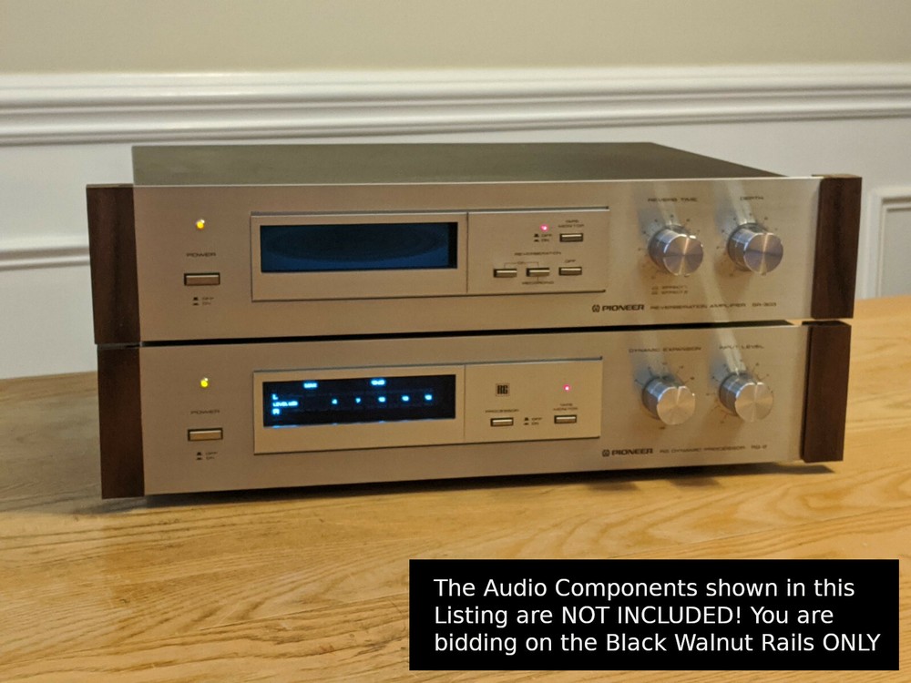 2 SETS! Black Walnut Rails Pioneer RG-2 RG-60 RG-70 RG-9 SR-303 SR-60 SR-70 SR-9