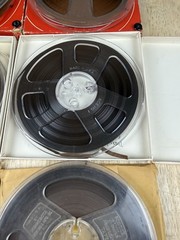 Lot of 6 Used Mixed Brands BASF Panasonic Scotch Reel To Reel Tapes 7”