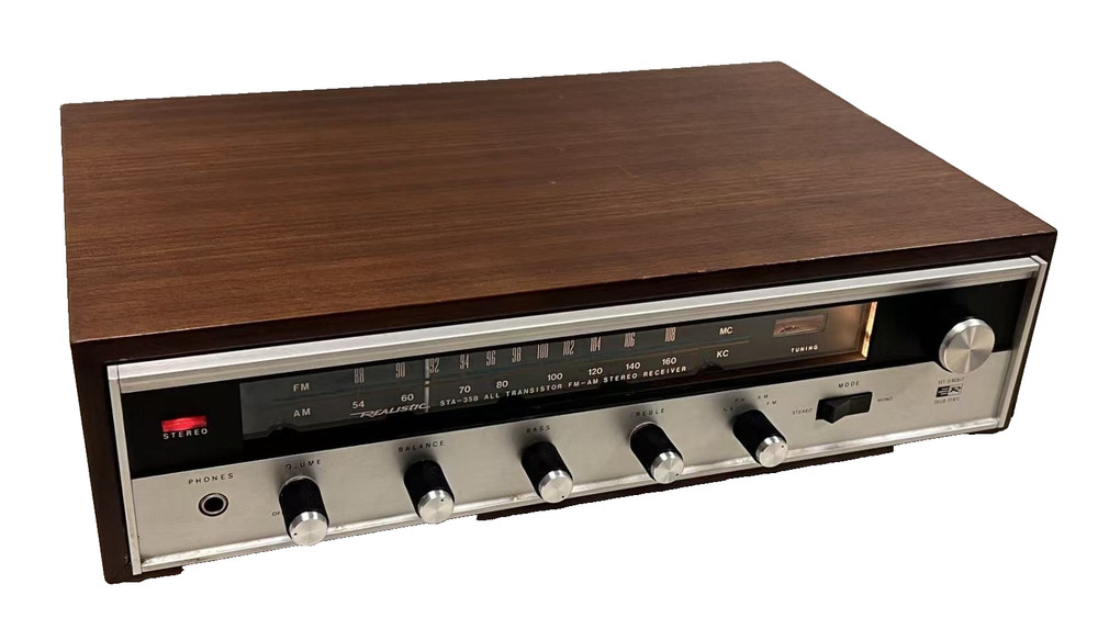 Vintage Realistic STA-35B, 18W AM/FM Stereo Receiver, 1969, Pro. Serviced