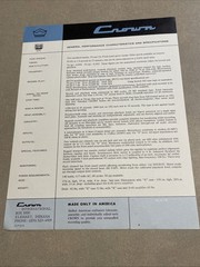 Original 1970 CROWN SX 724 722 Reel To Reel Tape Recorder Advertising Spec Sheet