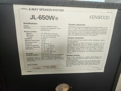Vintage Kenwood JL-650W Three-Way Speaker Cabinets – Both