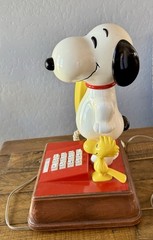 Vintage 1976 ATC Snoopy Woodstock Telephone Tested Working Peanuts Character