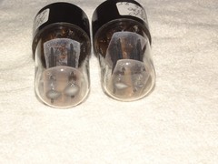 2 x 6sn7gtb RCA Tubes*Black Plates-D*Clear Glass*Very Strong Matched Pair*#14