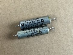 Pair Vintage .1 uf 400v Sprague Vitamin Q L 96P Tube Amp Tone Capacitors (Qty)