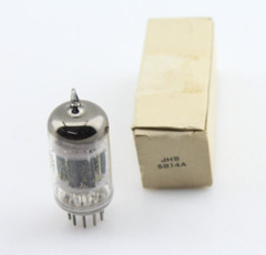 New NOS Qty 1 SYLVANIA JHS 5814A Grey Plates D Getter 1959 NOS Vintage Tube USA