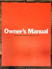 Kenwood Model 100 Noise Reduction Unit Owners / User Manual *Original*