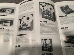 TEAC A-3440 3300SX Etc. Vintage Reel to Reel player Brochure