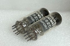 New matched pair E182CC 7119 tubes Philips Miniwatt SQ quality D-getter