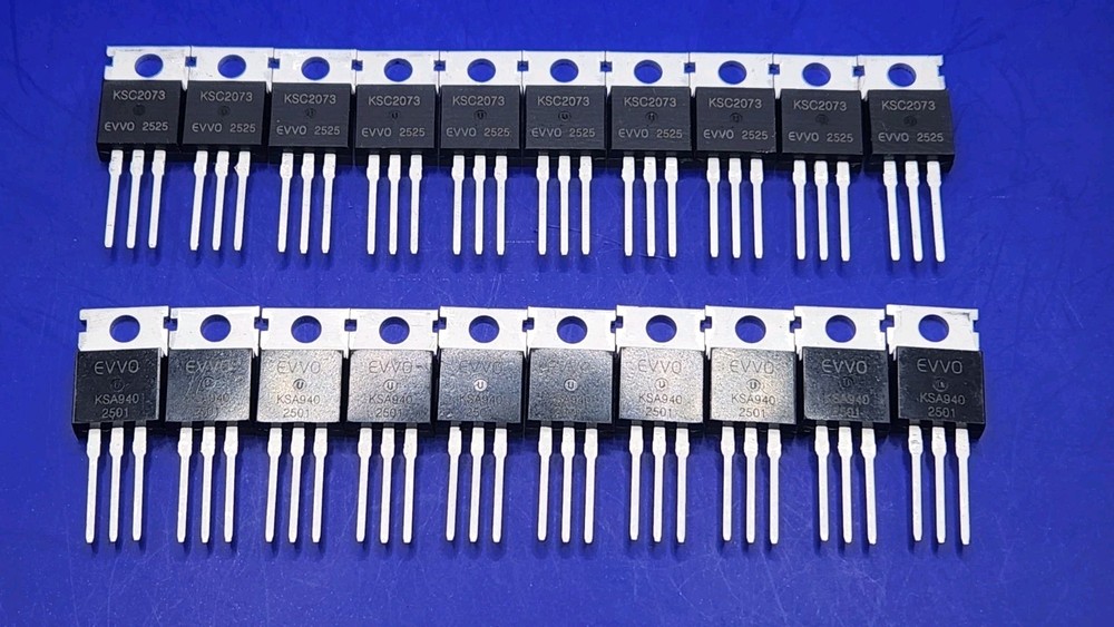 10 ea KSA940 & KSC2073 Genuine EVVO Transistors FASTEST FREE DELIVERY!