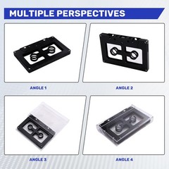 Cassette Case DIY Reel to Reel Cassette Tape Open Audio Plastic Black Q7L25645