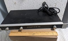 VINTAGE CROWN D-75 STEREO AMPLIFIER D75 MADE IN USA 240 WATTS OLD SCHOOL COOL