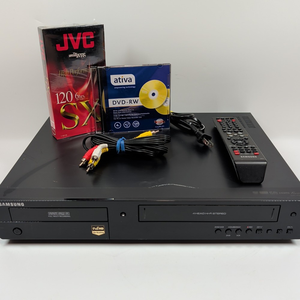 Samsung DVD-VR375 4-Head Hi-Fi Stereo VCR DVD Recorder Combo Player Full HD