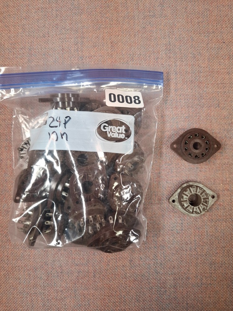 LIQUIDATION SALE 24 pieces 10 pin 9-Pin Phenolic Wafer Vacuum Tube Socket